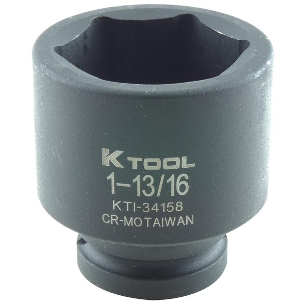 K-Tool International 3/4" Drive, 1-13/16" Size, SAE Socket, 6 Points, Shallow 6Pt, Impct 3/4"Dr, 1-13/16 KTI-34158 - main